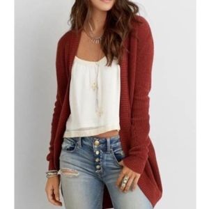 American Eagle Cocoon Cardigan (Rust)